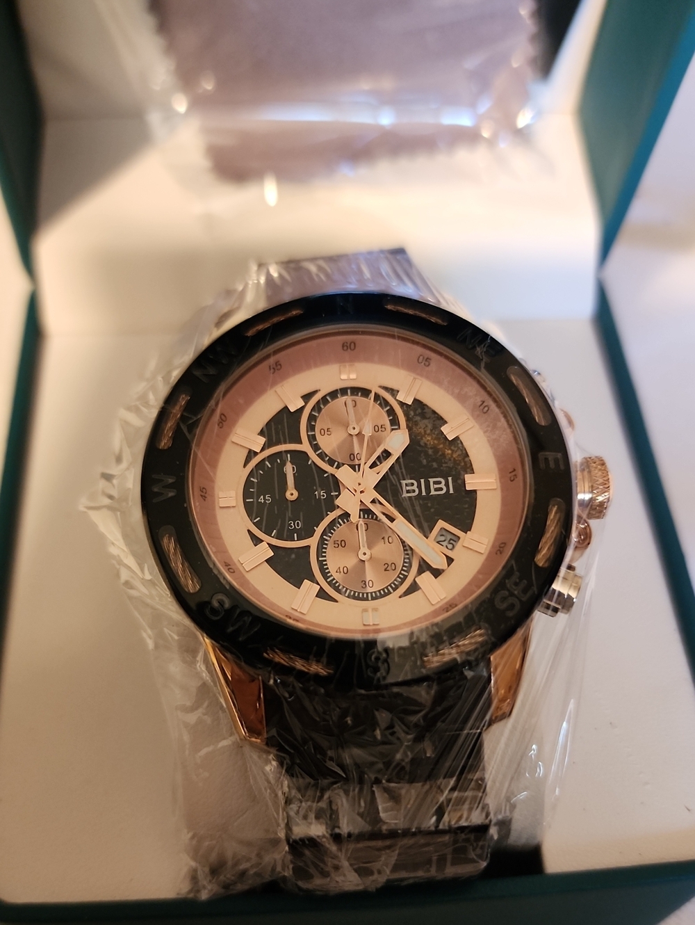 BiBi Rose Gold and Black Multi-Dial Bracelet Watch